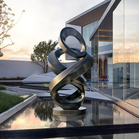 Abstract Stainless Steel Outdoor Sculpture