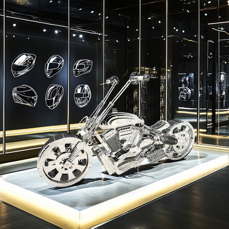 Metal Motorcycle Sculpture
