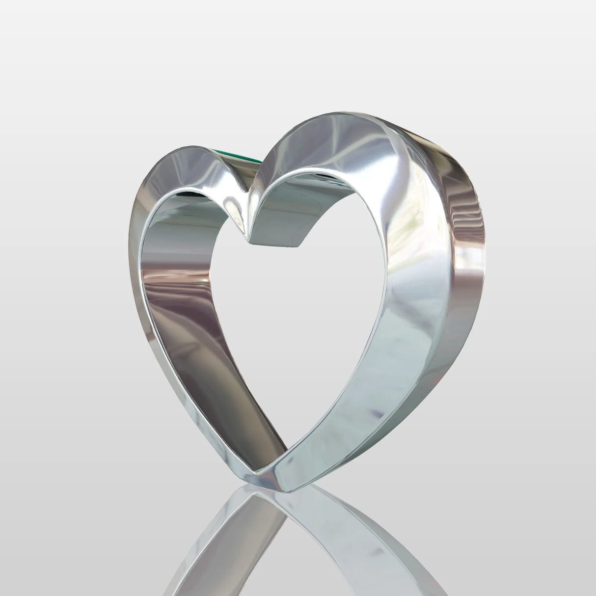 PREMIER Mirror Polished Stainless Steel Heart Sculpture for Romantic Garden PSSS-089-Stainless Steel Sculpture-PREMIER SCULPTURE