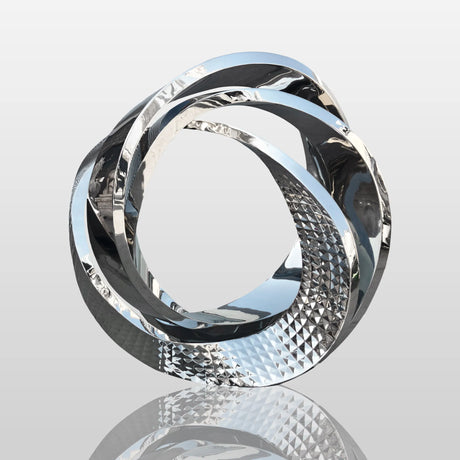 PREMIER Large Modern Mirror Ring Sculpture Stainless Steel City Art Custom Sculpture PSLSS-012-Stainless Steel Sculpture-PREMIER SCULPTURE