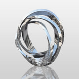 PREMIER Large Modern Mirror Ring Sculpture Stainless Steel City Art Custom Sculpture PSLSS-012-Stainless Steel Sculpture-PREMIER SCULPTURE