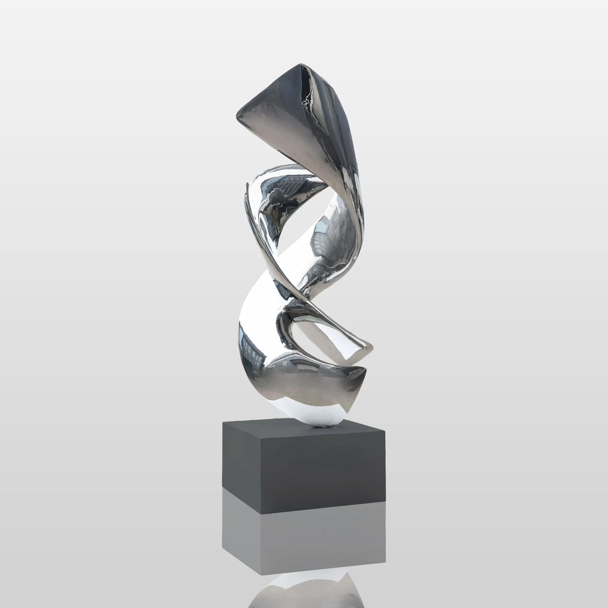 PREMIER Art Sculpture Twisting Design Modern Stainless Steel Sculpture PSSS-051-Stainless Steel Sculpture-PREMIER SCULPTURE