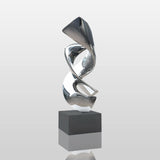 PREMIER Art Sculpture Twisting Design Modern Stainless Steel Sculpture PSSS-051-Stainless Steel Sculpture-PREMIER SCULPTURE