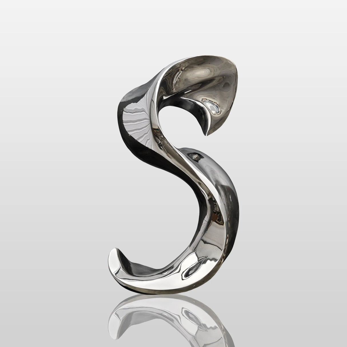 PREMIER Wall-Mounted Stainless Steel Sculpture Modern Reflective Art PSSS-075-Stainless Steel Sculpture-PREMIER SCULPTURE