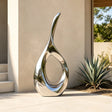 Premier Hollow Teardrop Sculpture in Polished Stainless Steel for Home Garden, Backyard or Town Plaza PSSS-348-Stainless Steel Sculpture-PREMIER SCULPTURE