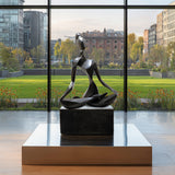 PREMIER Large Stainless Steel Yoga Sculpture for Contemporary Public Art Installation, City Plaza and Corporate Atrium PSSS-127