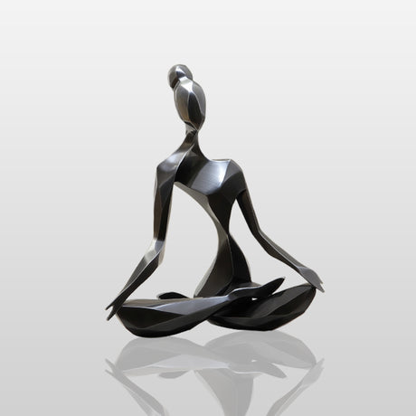 PREMIER Large Stainless Steel Yoga Sculpture for Contemporary Public Art Installation, City Plaza and Corporate Atrium PSSS-127