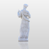 PREMIER Luxury White Marble Women Statue for Outdoor Garden, Luxury Home, Landscaping and Villa PSM-069-Marble sculpture-PREMIER SCULPTURE
