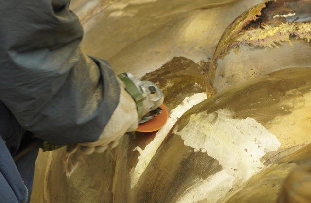 Polishing Bronze Sculpture