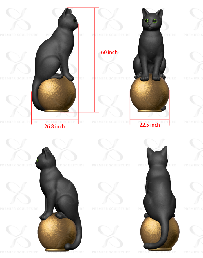 PREMIER Custom Cat Fiberglass Sculpture-Custom Link for Quin Whiddon