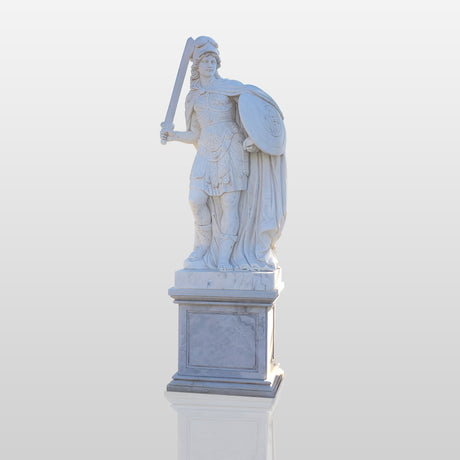 PREMIER Classical Marble Warrior Statue for Outdoor City Landmarks, Heritage Sites, Luxury Estates PSM-073-Marble sculpture-PREMIER SCULPTURE