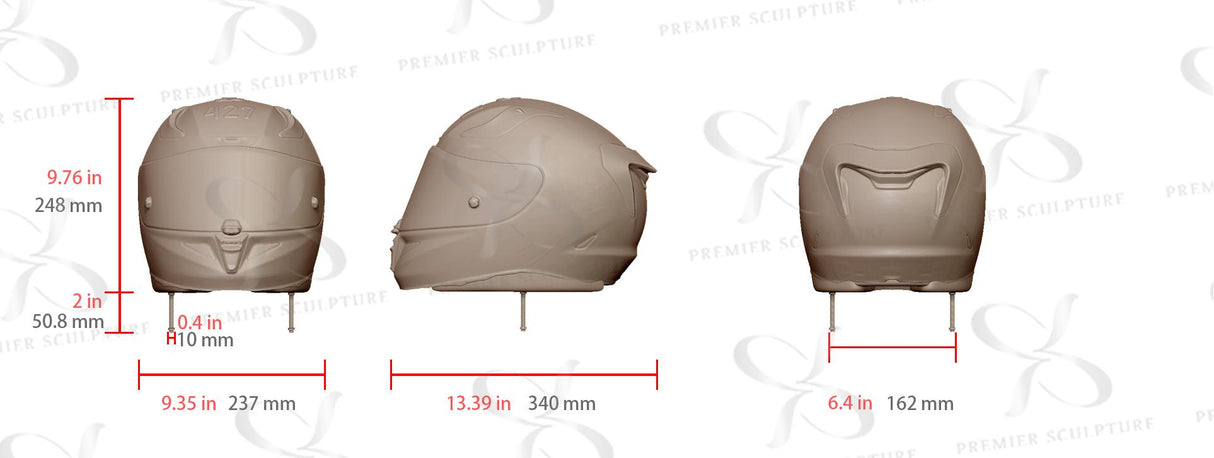 PREMIER Custom Bronze Helmet Sculpture—Custom Link for Carrie Hildebrand