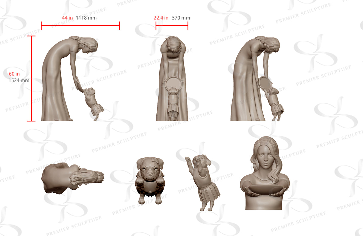 PREMIER Custom Bronze Statue——Custom Link for Flower Mora