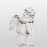 PREMIER Garden Angel Sculpture White Marble Sleeping Cherub PSM-041-Marble sculpture-PREMIER SCULPTURE