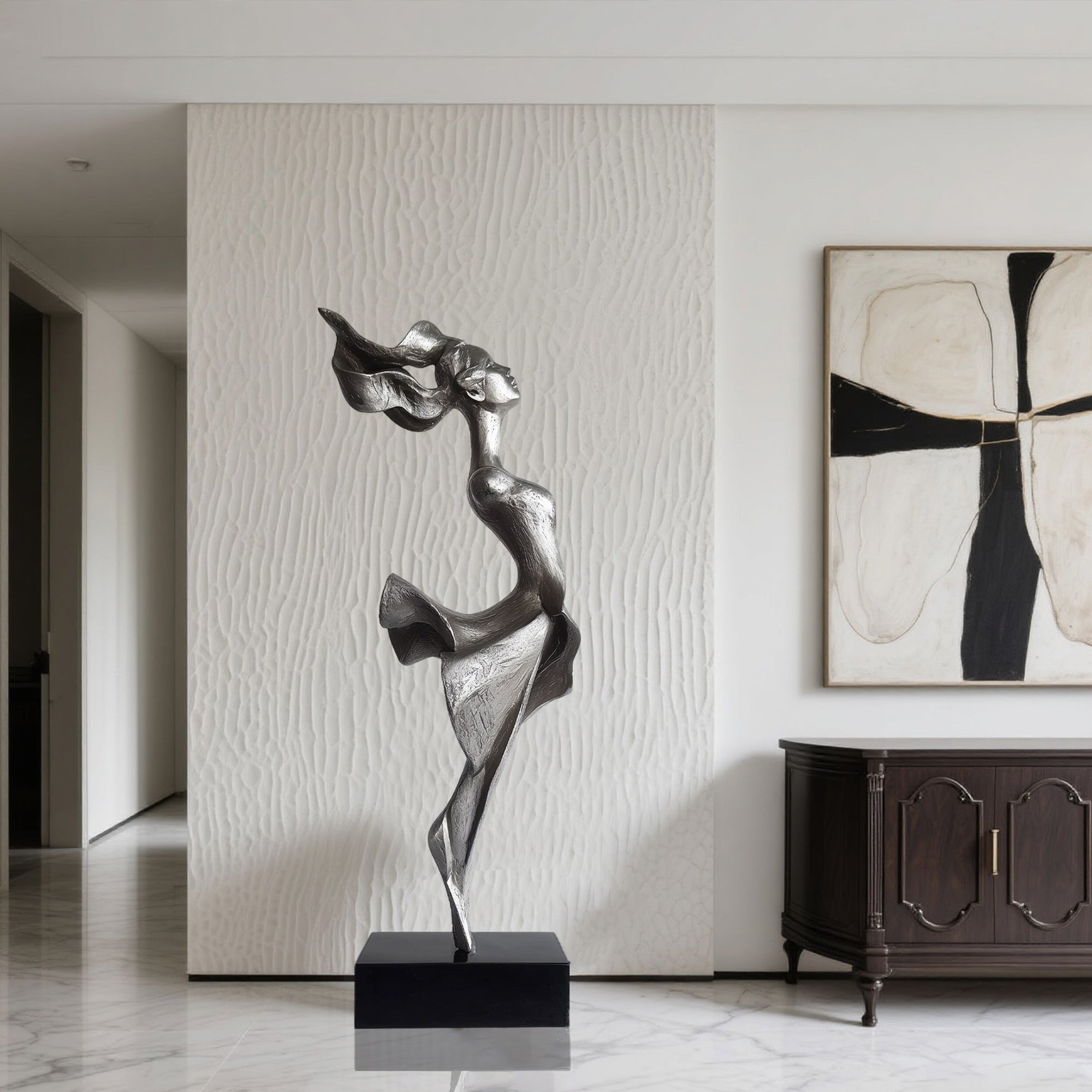 PREMIER Modern Abstract Dancing Woman Sculpture with Bronze