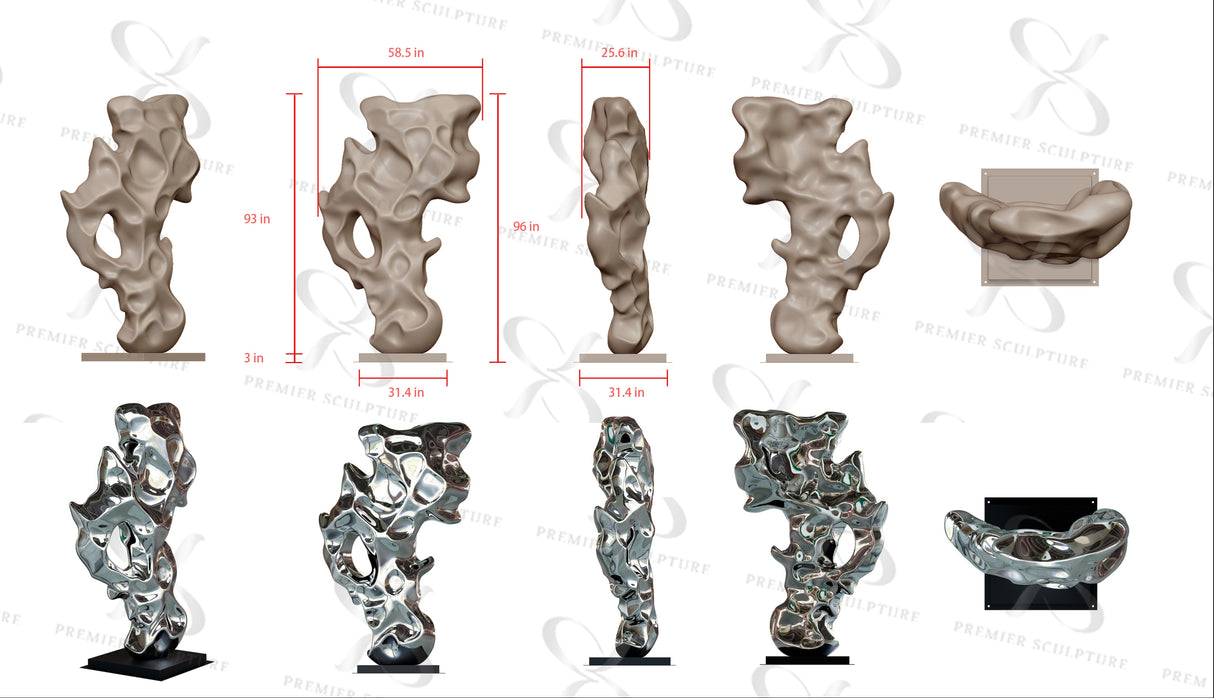 PREMIER Stainless Steel Coral Reef Sculpture Contemporary Art Installation PSSS-092——50% Deposit payment for Smith Peter C