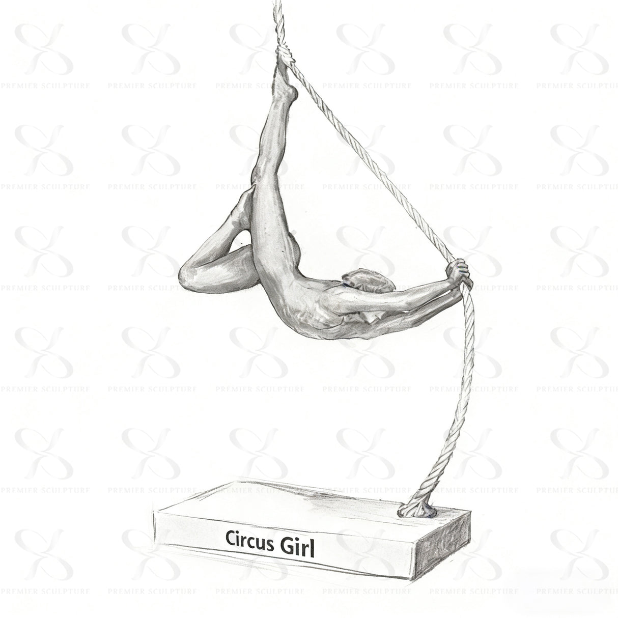 PREMIER Custom Brass "Circus Girl" Sculpture—Custom Link for Claudio