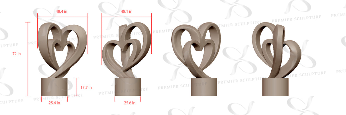 PREMIER Large Red Heart Sculpture for Wedding Venues Hotels and City Plazas PSSS-184 With Lighting and Motor-Custom Link for Amy Morio